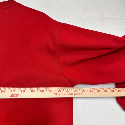 VTG Top Stitch Morning Sun Large Red Collared Sweater Holiday Christmas Penguin