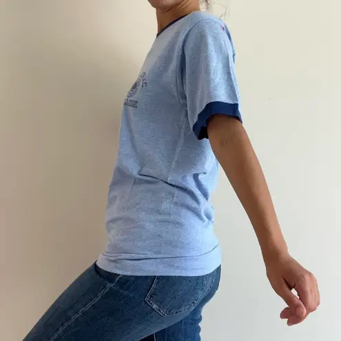 Collegiate Pacific Blue True Vintage Ringer Tee Quinnipiac University