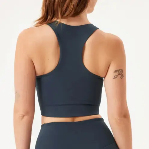 Girlfriend Collective Midnight Paloma Racerback Bra — Navy Blue — Small