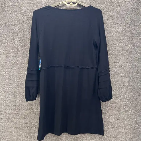 Coolibar Womens Dress Size XS UPF 50 Peasant Summer Boho Travel Sea Sustainable Black