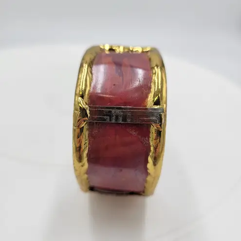 Cuff Bracelet Red Gold Handmade Copper & Brass Bangle Statement Bracelet
