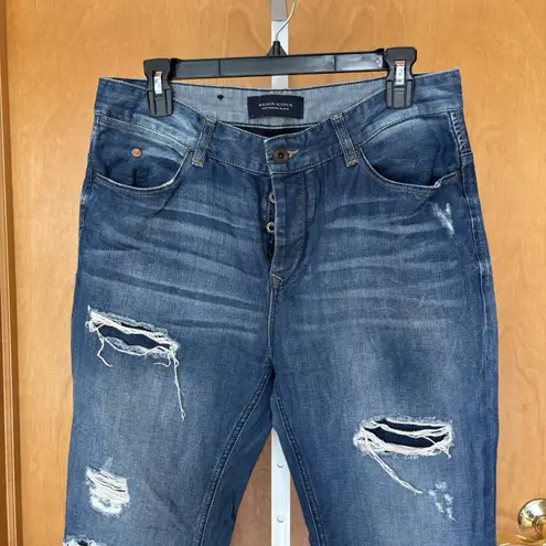 Maison Scotch L'Adorable Boyfriend Jeans Women's Size 28 Button Fly Distressed