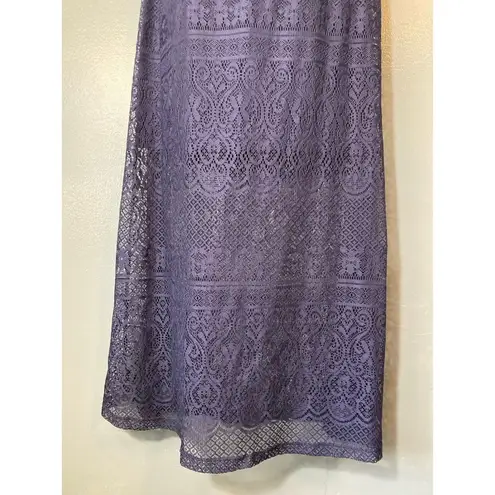 Ultra Flirt navy lace strapless dress