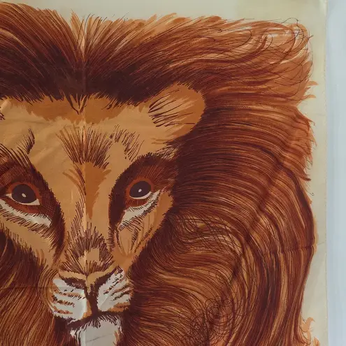Vintage Glentex Lion Head Scarf Orange