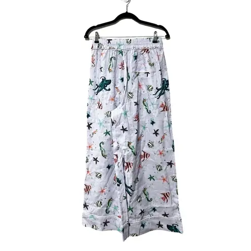 Hill House NWT Skylar Linen Pans Sea Creatures Blue Sz M