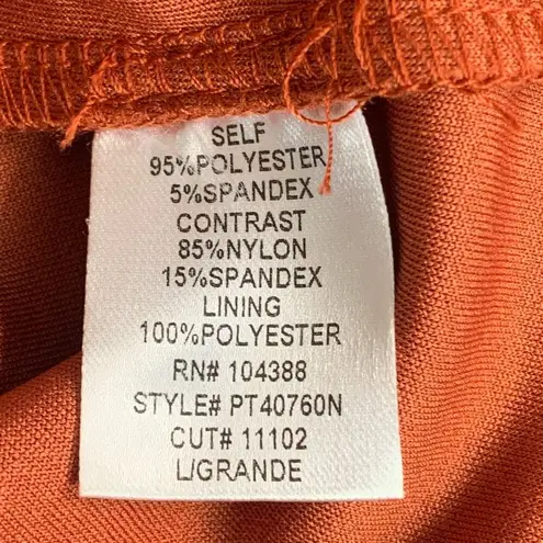 MadRag Rust Orange Ruched Long Sleeve Off The Shoulder Corset Crop Top Large Size M