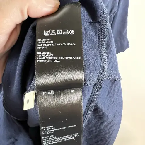 Whistles classic Tunic Pleat Front Pocket Short dress Dark Blue Collared Medium