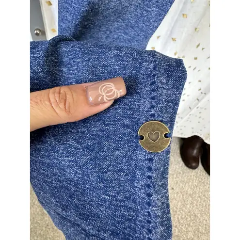 NWOT Love Fitness Essential Racerback Padded Sports Bra Seamless Leggings Set M Blue Size M