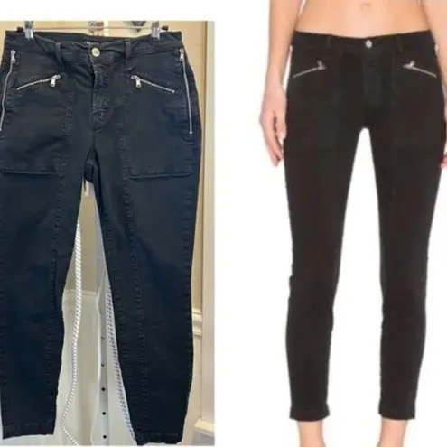 J Brand Moto Jeans Genesis Black Zip Pocket Skinny Size 28
