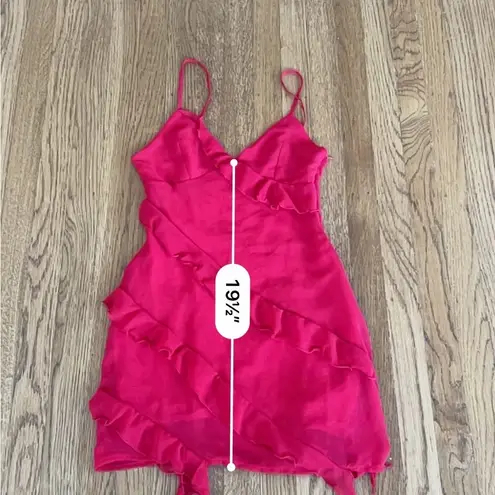 Pull&Bear Ruffled Red Mini Dress Size XS