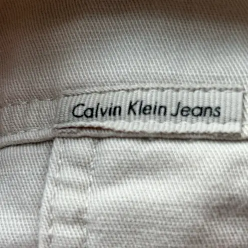 Calvin Klein Jeans Calvin Klein light beige cotton jean jacket size Large