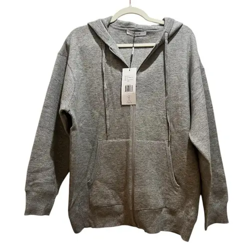 Thakoon Sweater full zip oversized hoodie, size XL, color heather gray NWT