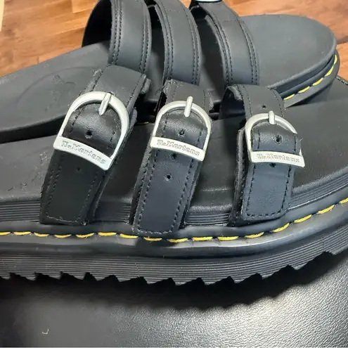Dr. Martens  Blaire Sandals Leather Platform Slides 3 Straps Buckles Unisex