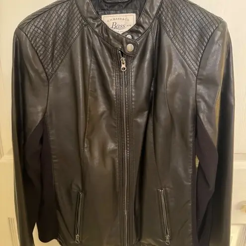 G.H. Bass &Co. G.H. Bass & Co. Black Faux Leather Jacket