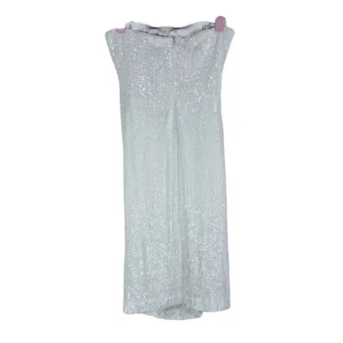 Black Halo NWT Eve White Sequin Domino Strapless Sheath Dress - Size 4