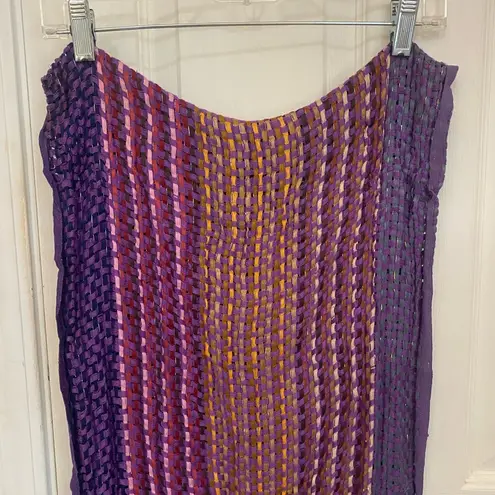 Woven Scarf with Fringe Purple
