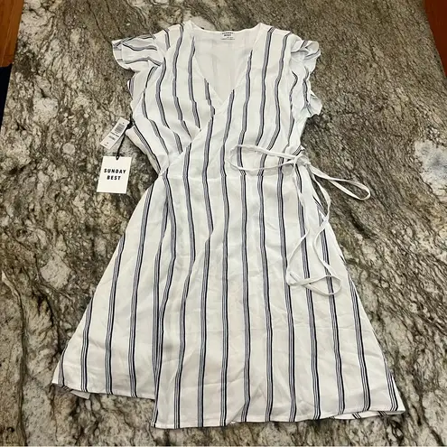 Aritzia Alexis Sunday Best Alexis Dress NEW Aritzia Sunday Best ALEXI Black Wrap Mini Dress Long Sleeve Size Large  NWT