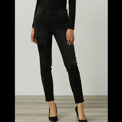 Joseph Ribkoff Embellished High Waist Jeans
