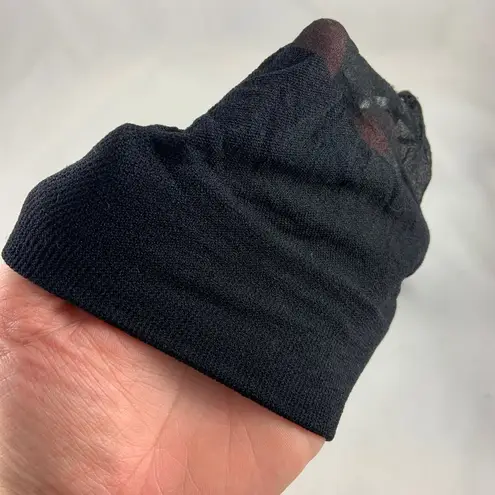 Black sheer thigh high panty hose