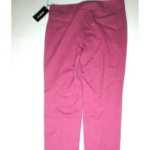 $565 Womens Worth New York Dark Pink Pants Heather Gray Slacks Work 6 NWT Tall