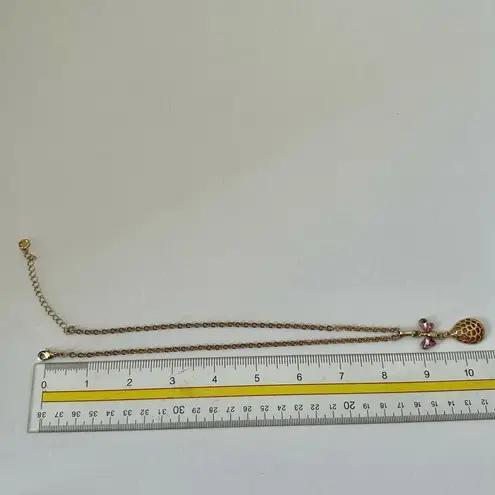 R.J. Graziano pink rhinestone bee and hive pendant necklace Gold