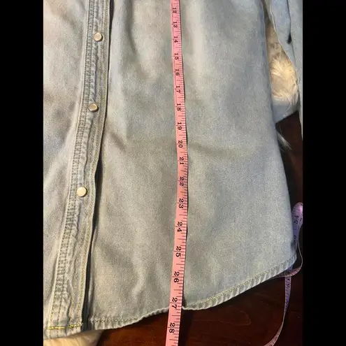 Stylish Light Wash Denim Shirt size Medium Blue
