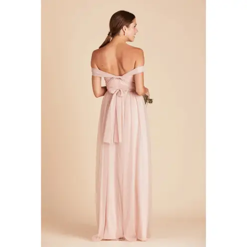 Birdy Grey NWT  Christina Convertible Vintage Blush Pink Tulle Maxi Dress