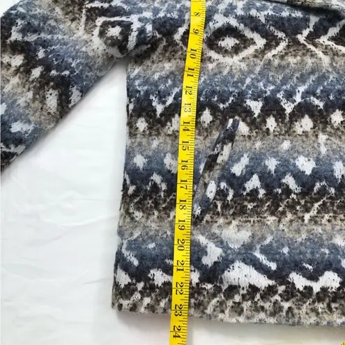 Fifteen Twenty Multi Funnel Neck Wool Blend Jacket Med Aztec Grandpa Eclectic