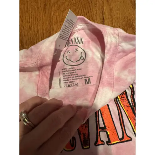 Nirvana Pink Tie Dye T Shirt Medium NEW