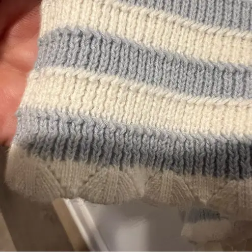 Rylee + Cru Blue and White Striped 100% Cotton Knit dress size medium