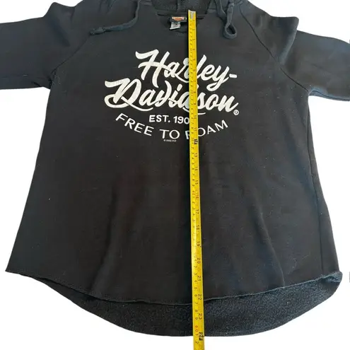 Harley Davidson Size S Free To Roam Hoodie Sweatshirt Charcoal Black Orlando FL Gray