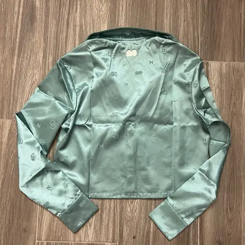 Nike Womens Tennis Shirt Loose Fit Sz M Green Size M