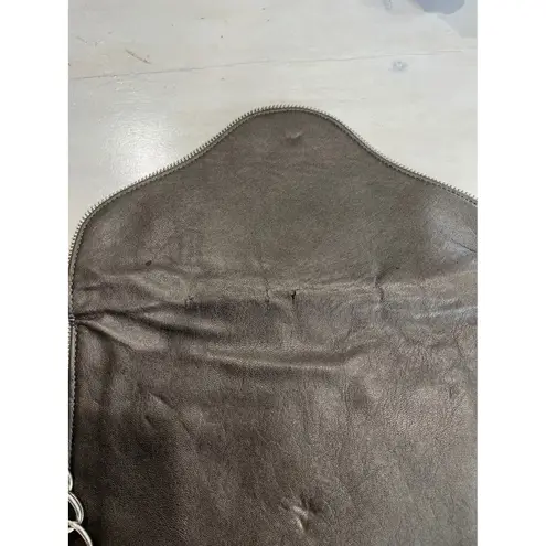 Sondra Roberts Zipper Trim Chain Strap Clutch Bag Evening Party Purse - Image 5