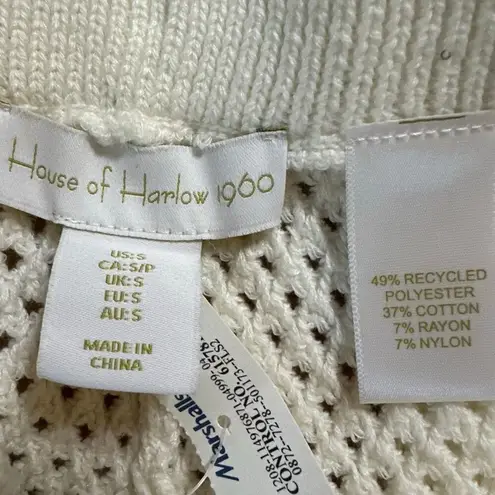 NWT House of Harlow 1960 cream sequin knit pants small