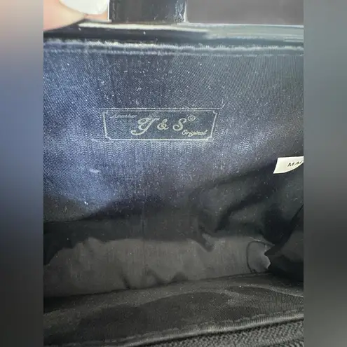 Vintage J & S Original 1960s Black Patent Woven Convertible Bag