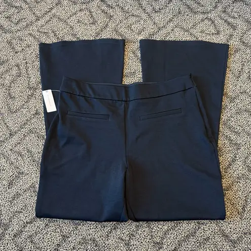 Anthropologie  High-Rise Flare Black Knit Pants