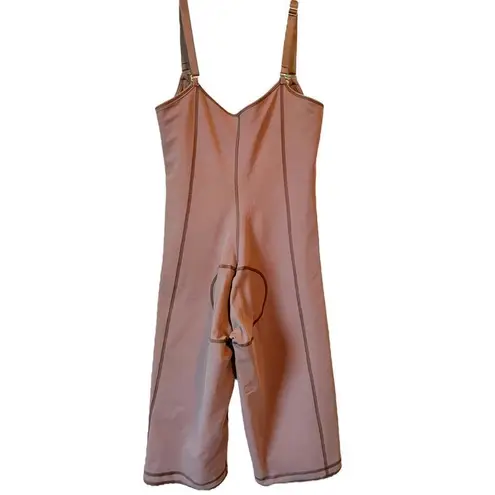 Fajate Fajas Tummy Control Shape Wear Shorts Bodysuit Brown Size L