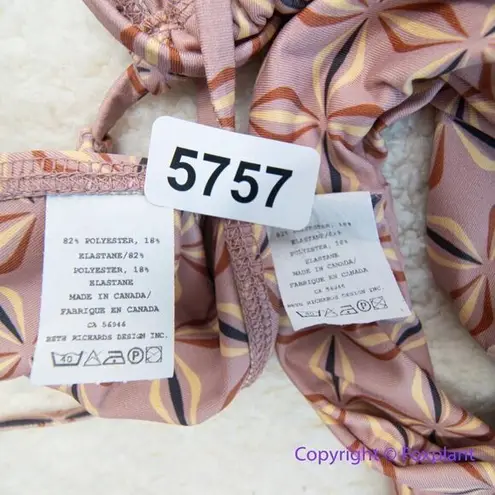 New! Set! Beth Richards Boheme chai geo bikini , top size S, bottom size M Brown