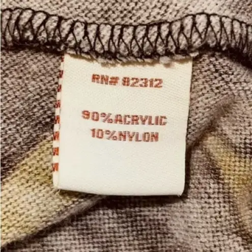 Aryeh Boho Retro Hippie Long Sleeve Sweater Dress Brown Purple Orange Large