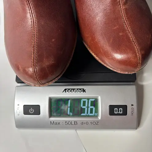 Poetic Licence London Brown Leather Ankle Boots Bow Heel Snake Print 8.5M Size 8.5