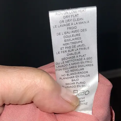 Adelyn Rae Sloan Tie Neck Halter Top Peach Multicolor Floral Dainty Silky XS