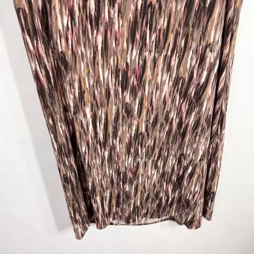 Dana Buchman Plus Size 3X Dress Shift Sleeveless Brown Knee Length Drape 848