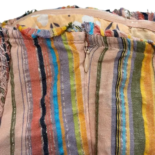 Pilcro Women’s Size M Rainbow Smocked Top Festival Going Out Strapless