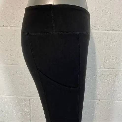 Rae Mode Full Length Black Butter Leggings w Side Pockets Size Small