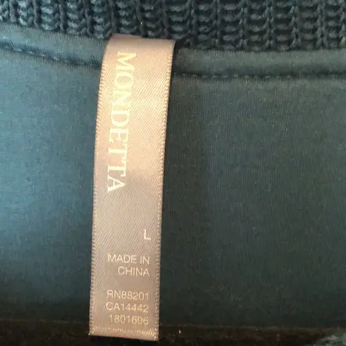 Mondetta long sleeve collar dress, green, L