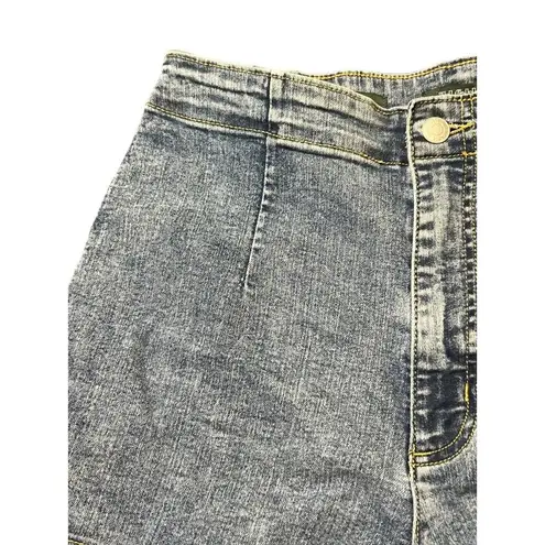 Wild Fable  Denim Highest Rise Bootie Shorts Flat Front Booty Jeans Shortie Sz 10