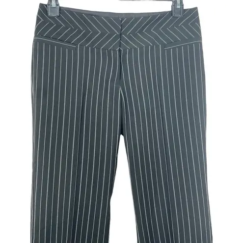 Stooshy Black White Pin Stripe Flare Career Dressy Size 7 Pants NWT
