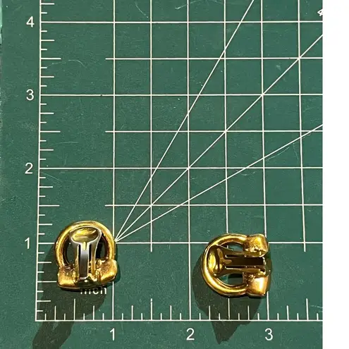 Salvatore Ferragamo Gancini Earrings Gold Plated Women