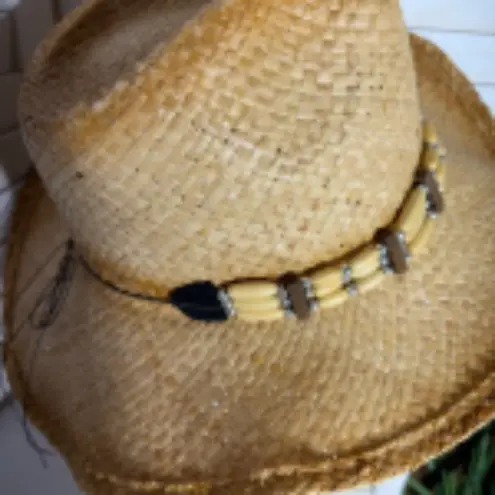 Handwoven Straw Cowboy Hat Western