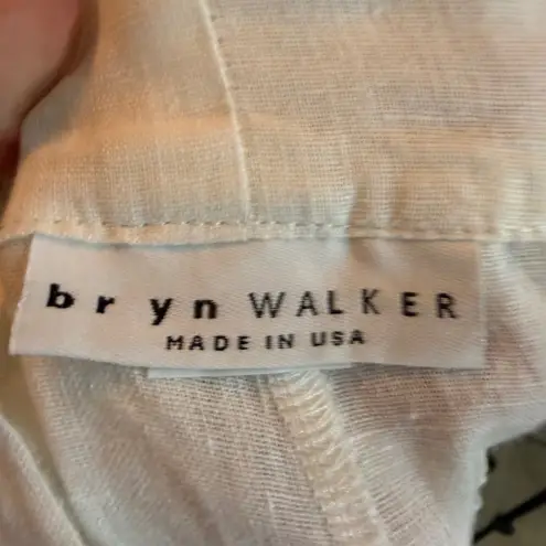 Bryn Walker white linen culottes pants cropped wide leg belted Sm Travel Resort